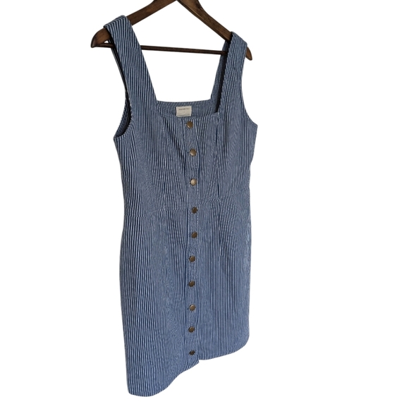 Jackson Rowe Rosario Dress Nautical Sustainable Womens L Preppy Layering Stripe - Picture 5 of 13